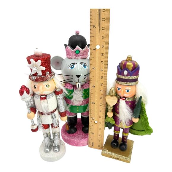 3 - Nutcrackers Mouse King Whimsical Bright Colored Range 5”- 7” EUC FAST SHIP - Picture 1 of 5